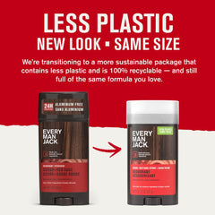 Every Man Jack Cedar & Red Sage packaging highlights sustainable, recyclable materials