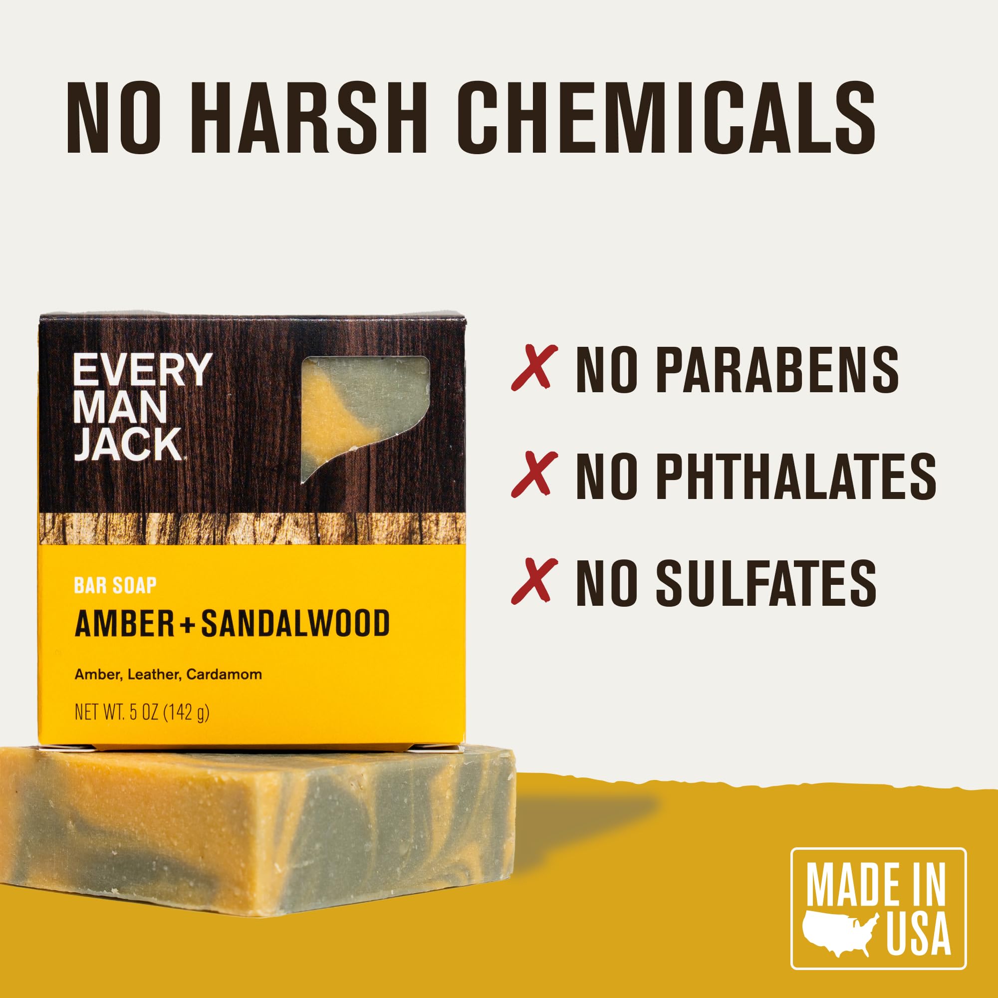 Every Man Jack coconut and olive oils provide gentle cleansing and hydration