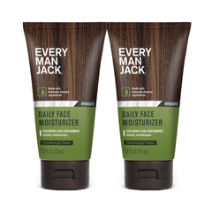 Every Man Jack Daily Face Lotion bottle on white, for deep hydration and refreshed skin.