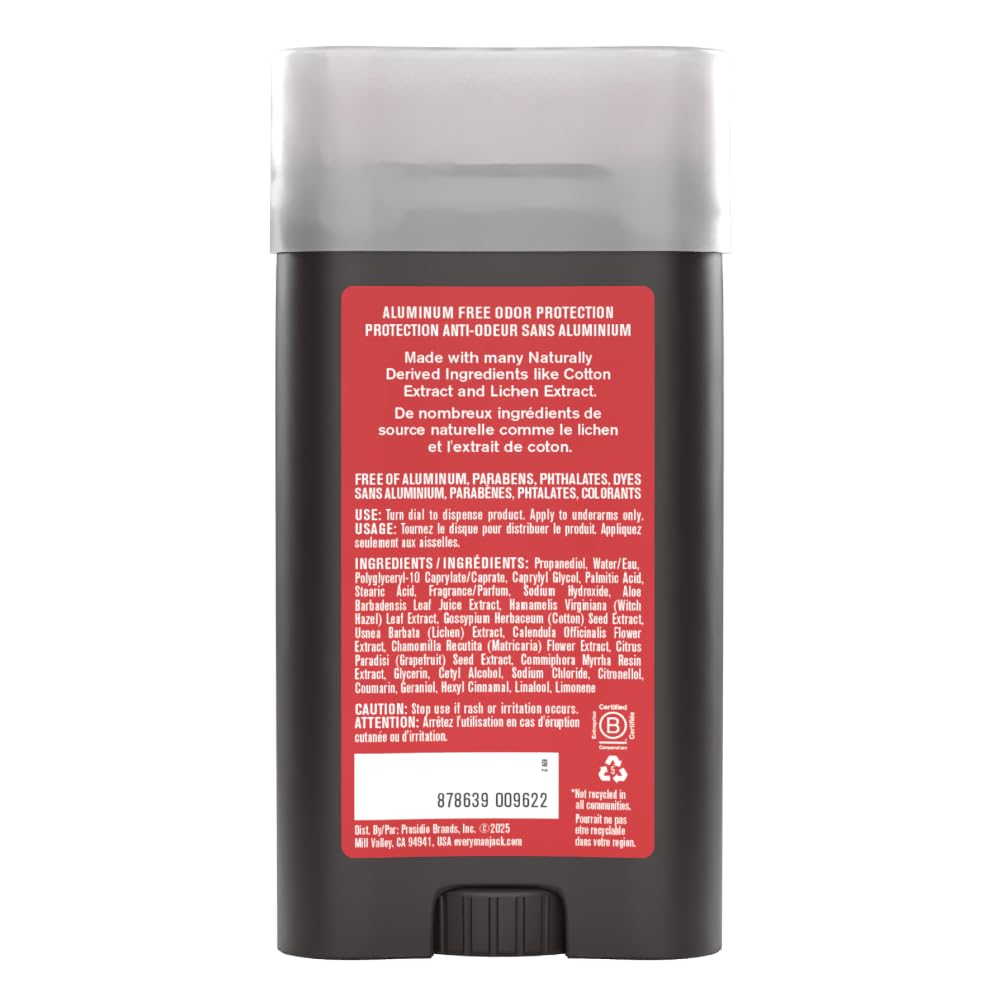 3oz Every Man Jack deodorant pack designed for travel