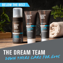 Every Man Jack Foaming Groin Wash relies on natural silica to reduce friction.