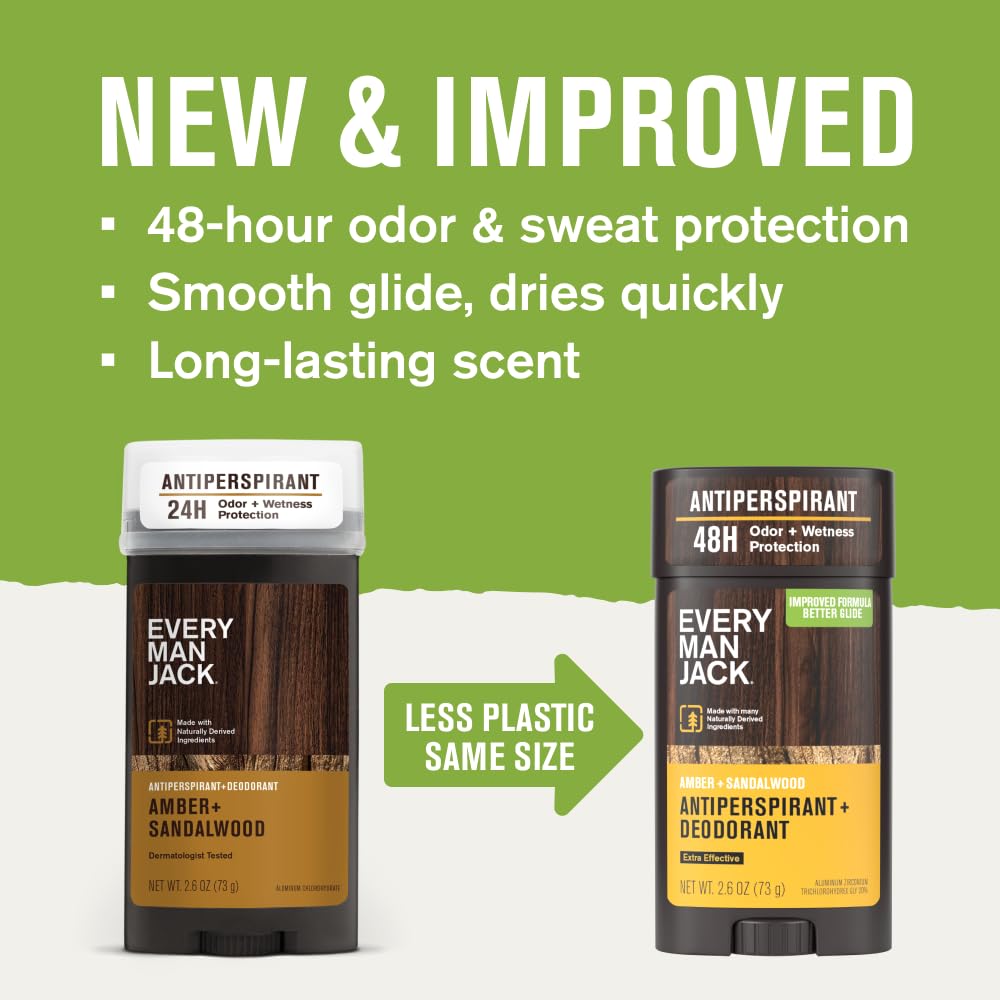 Every Man Jack new formula odor protection icon demonstrates 48-hour defense