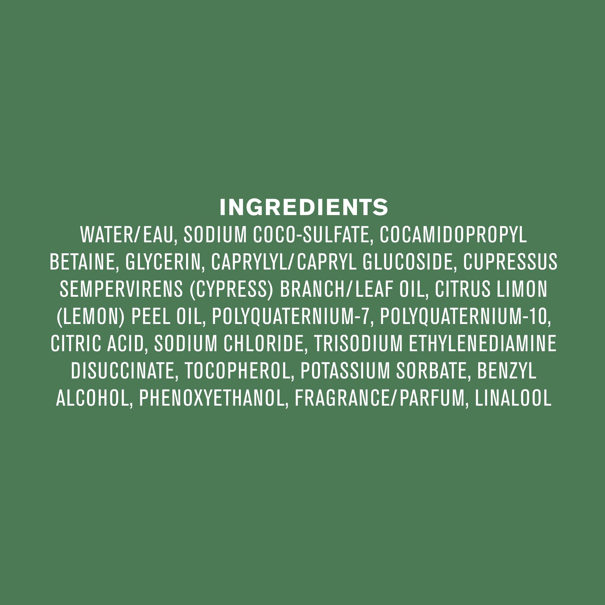 Glycerin-based moisture in Every Man Jack Pacific Cypress body wash