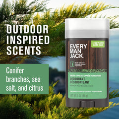 Applying Pacific Cypress deodorant provides long-lasting odor control