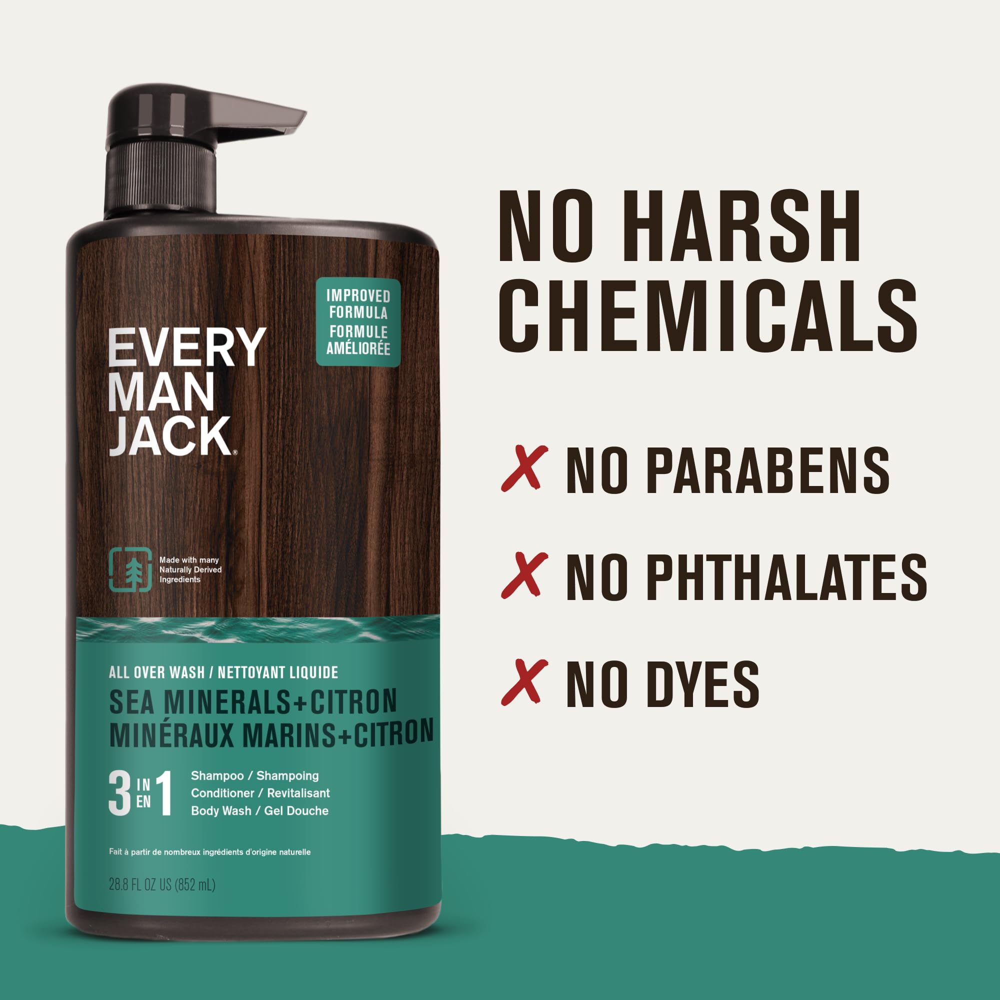Every Man Jack Sea Minerals Citron body-wash-rinse for a clean feel after wash