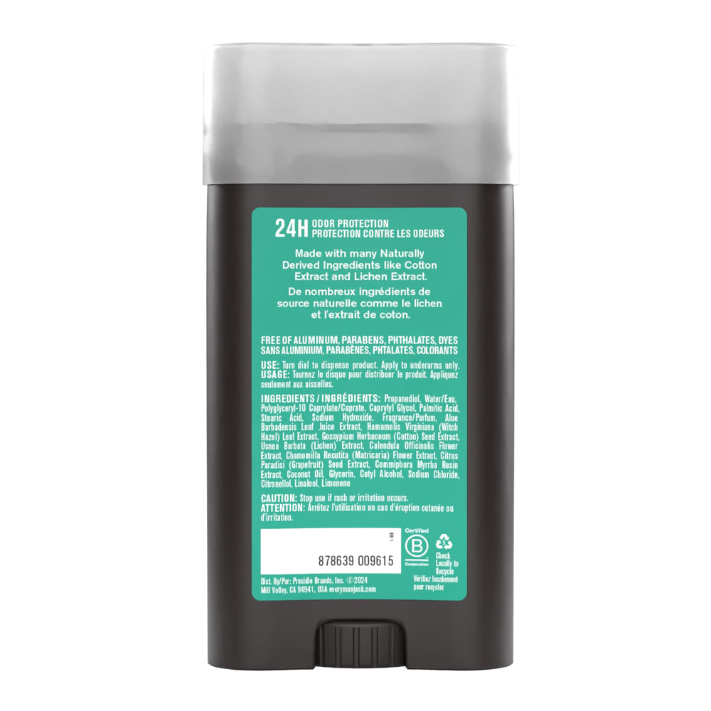Every Man Jack coastal-inspired fragrance on bottle appeals to outdoor enthusiasts.
