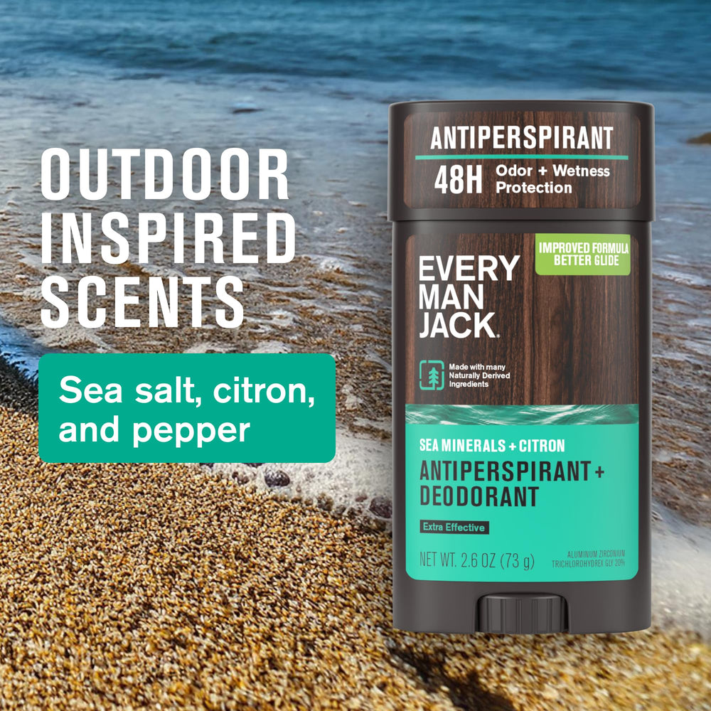 Every Man Jack Sea Minerals label detail showing aluminum zirconium ingredient