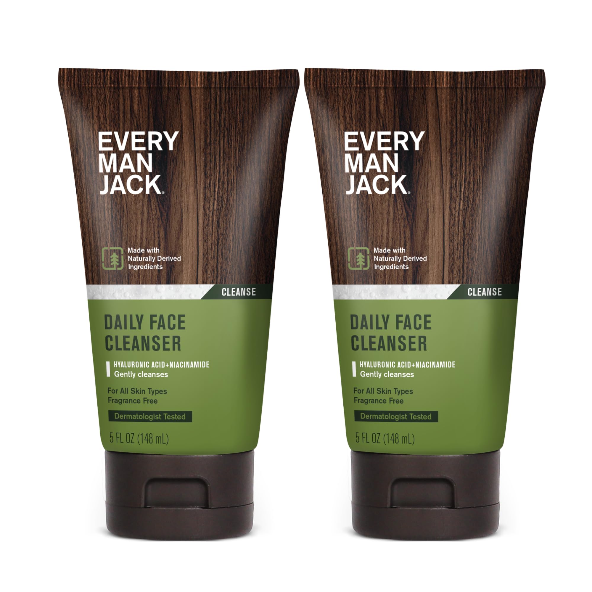 Every Man Jack use scene shows refreshed skin after workout
