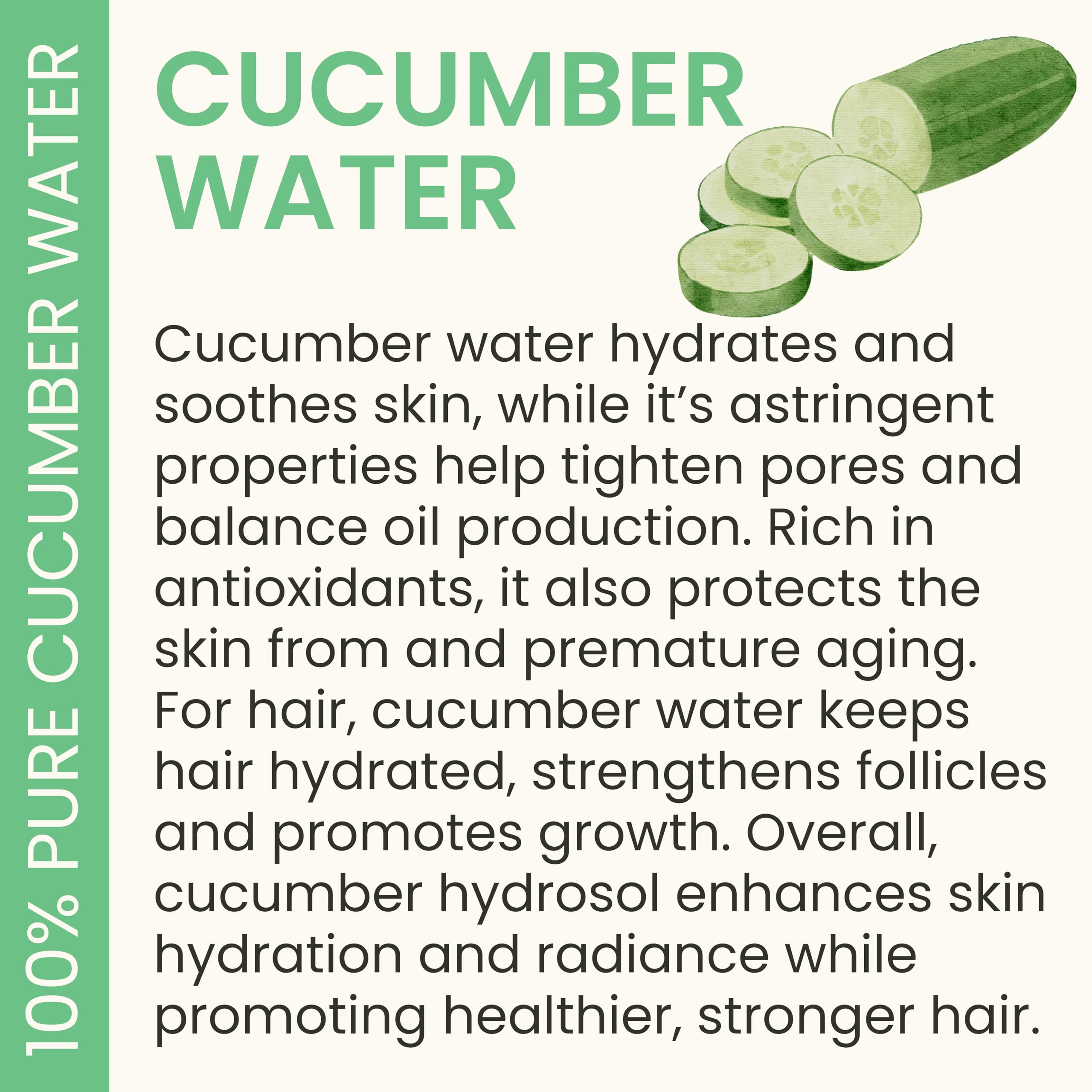 Everyday Beauty cucumber hydrosol scalp care visual for healthy-looking scalp
