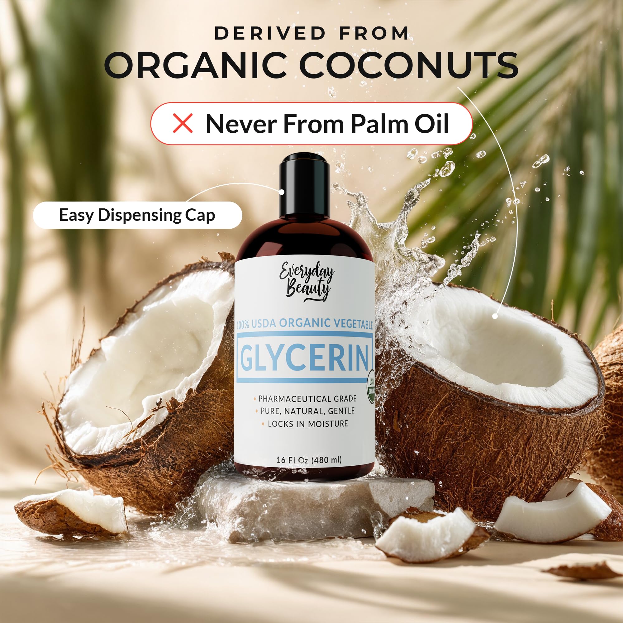 Everyday Beauty glycerin pour closeup captures smooth texture ideal for gentle skin care.