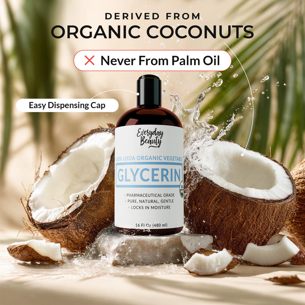 Everyday Beauty glycerin pour closeup captures smooth texture ideal for gentle skin care.