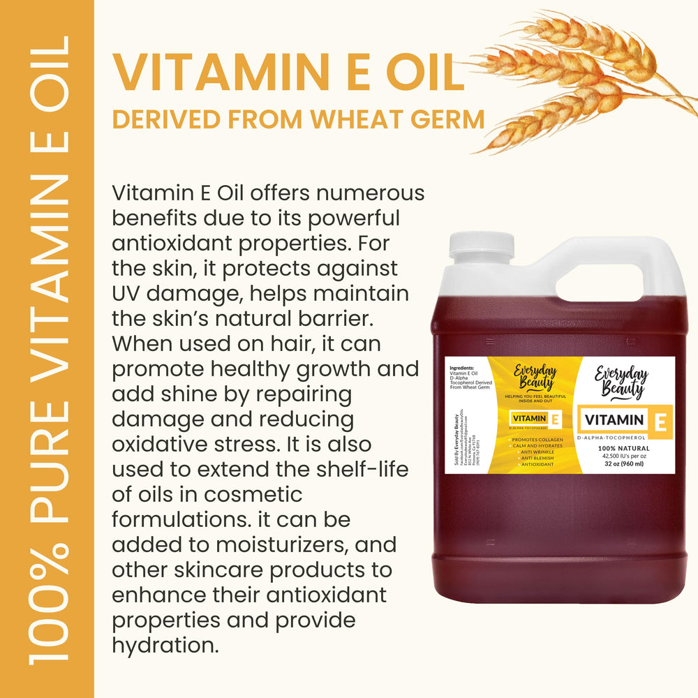 Everyday Beauty Vitamin E Oil on skin supports hydration and even tone