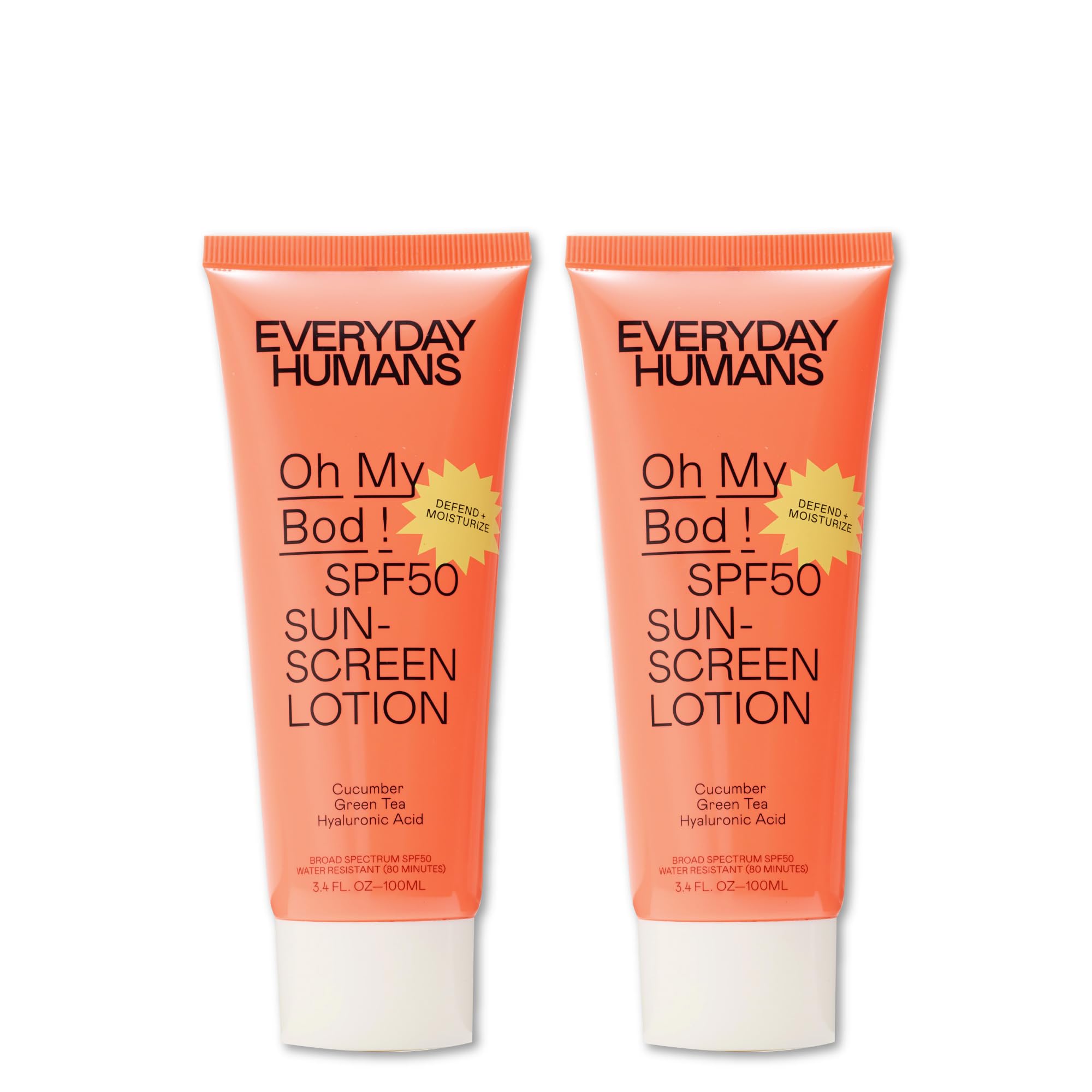 Everyday Humans Oh My Bod sunscreen pack shows two tubes for on-the-go protection.