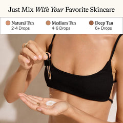 Everyday Humans Sun Blush Glowing Drops shade medium-dark swatch.
