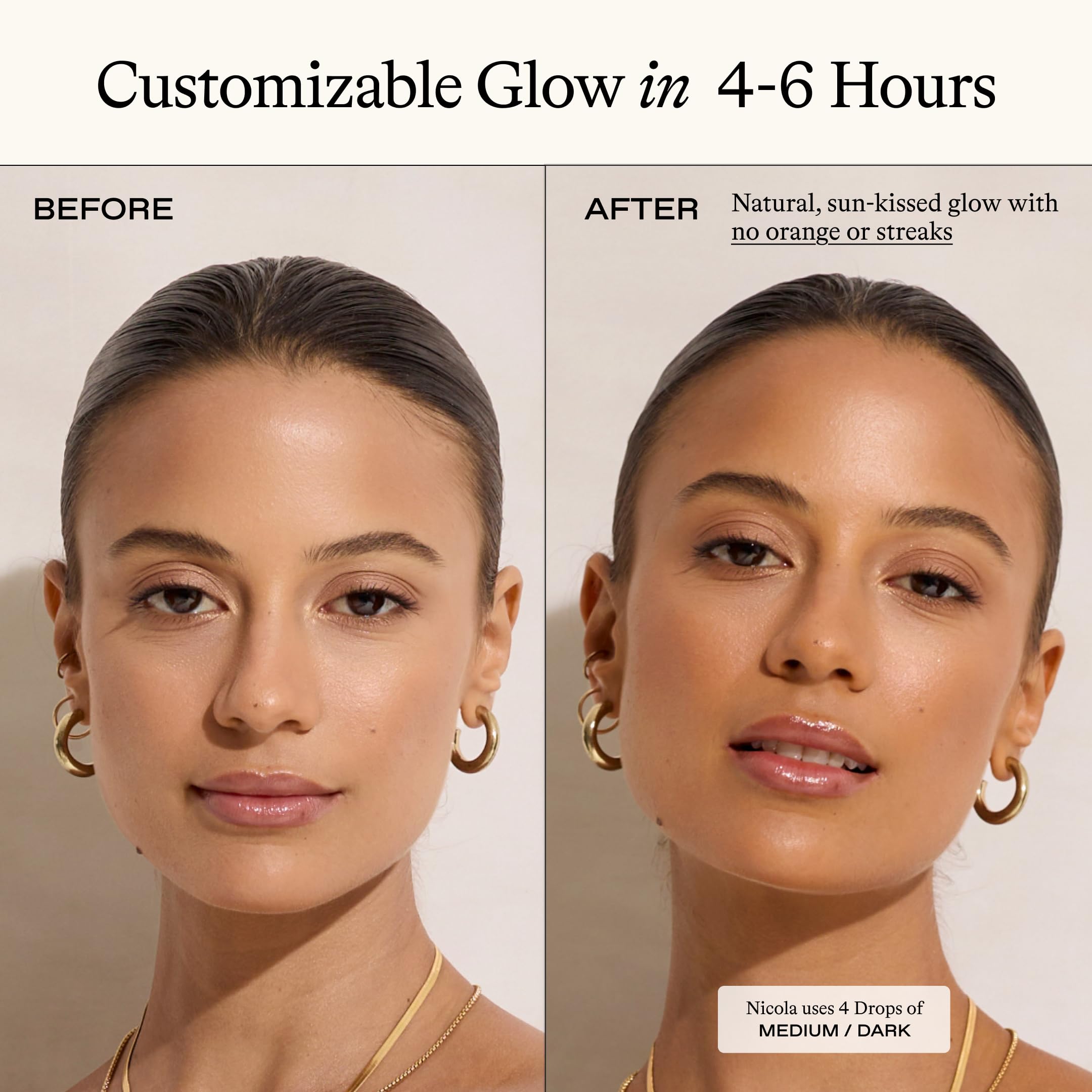 Everyday Humans Sun Blush Glowing Drops mixed with moisturizer for easy application.