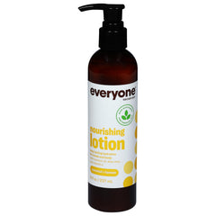 Everyone EVRONE CNUT LEM LOTION amber bottle preserves ingredients and provides fast-absorbing hydration.