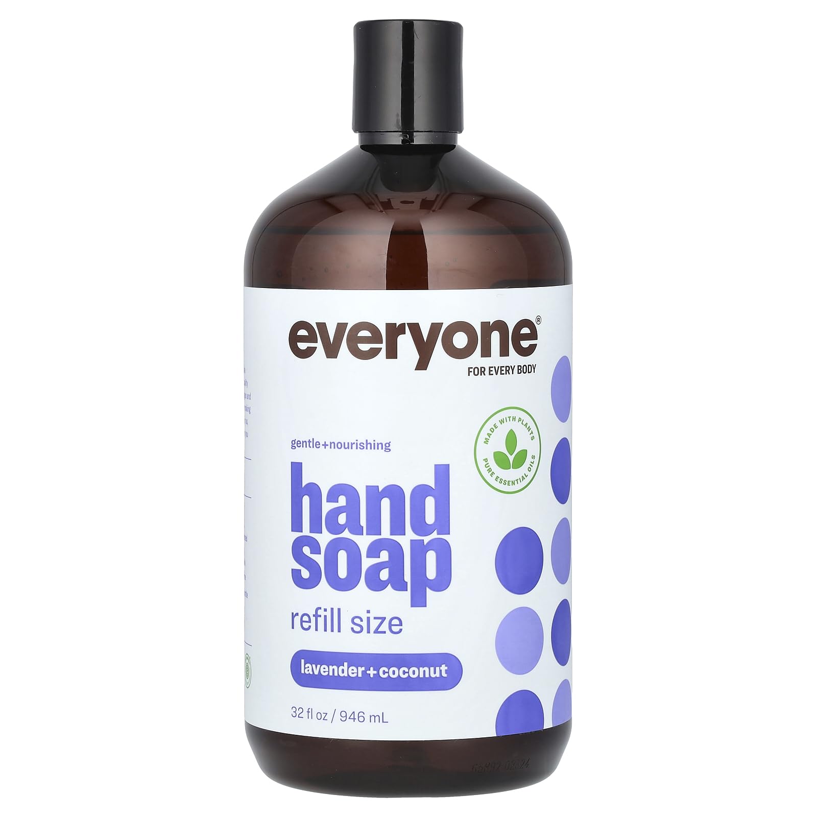 Everyone Lavender & Coconut Hand Soap Refill bottle with a calming lavender scent.