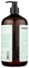 Everyone Tea Tree Peppermint Soap label closeup with brand details and ingredients