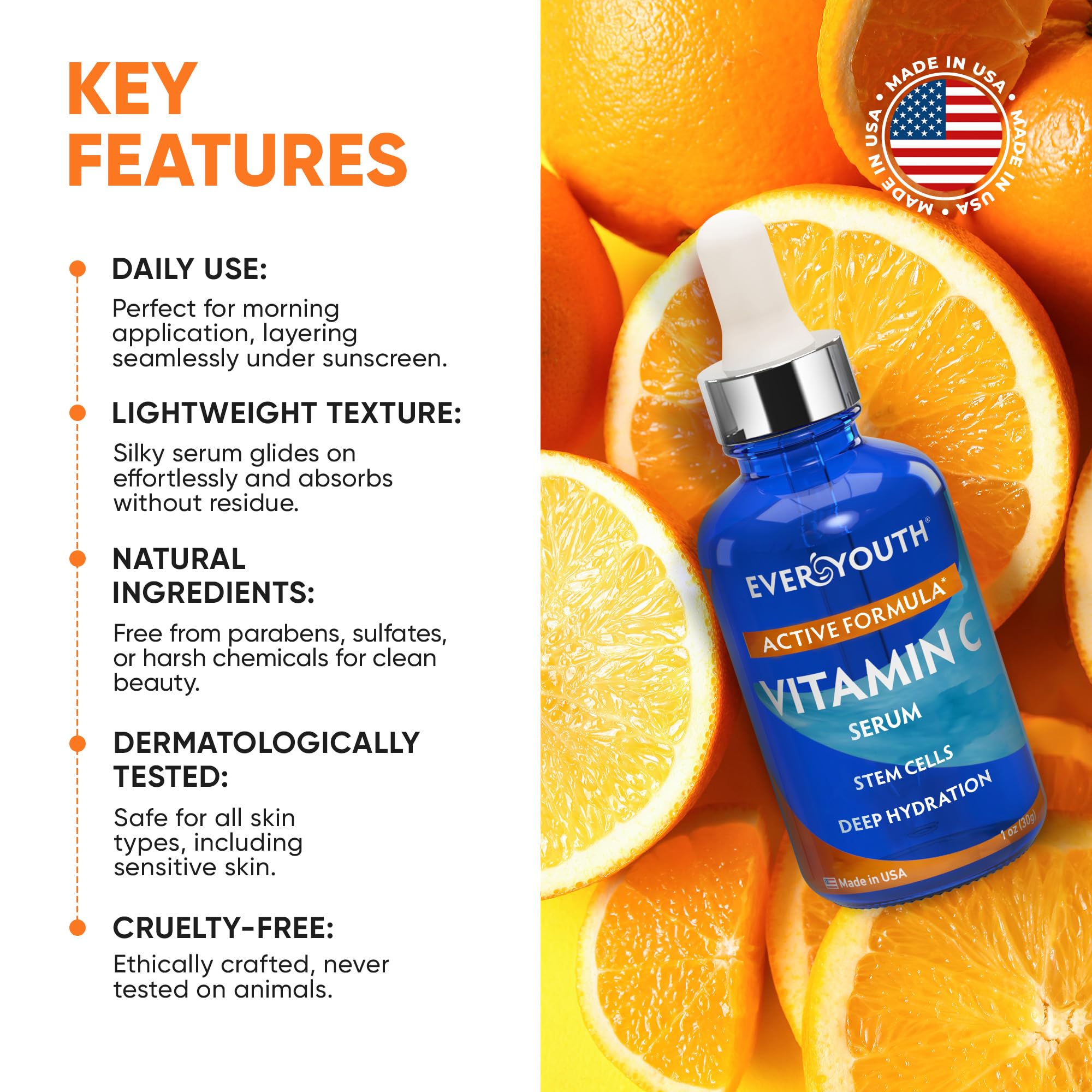 EVERYOUTH Niacinamide hydration focus highlighting barrier support and smooth skin.