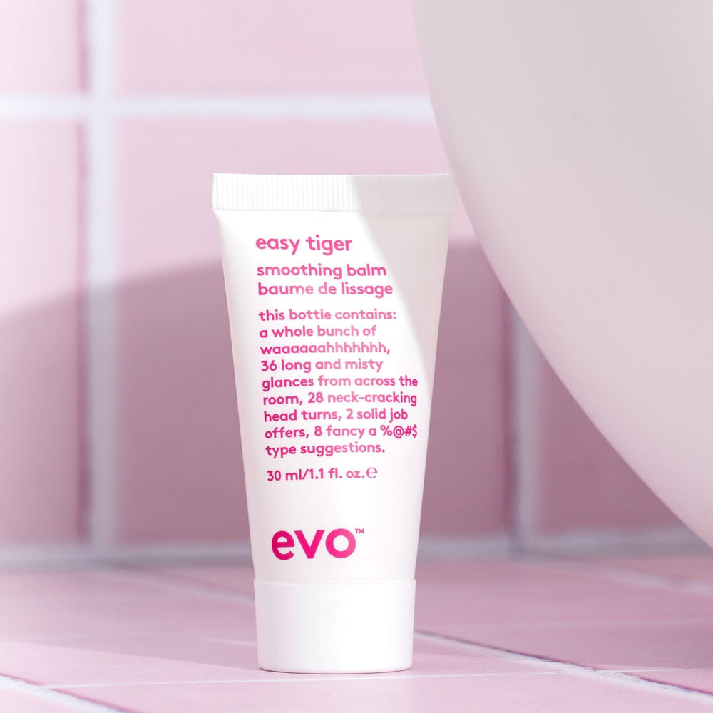 Product on shelf highlighting compact design of EVO Easy Tiger balm.