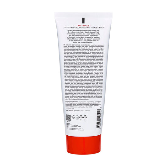 EVO Fabuloso red color depositing conditioner pump dispensing product for easy application