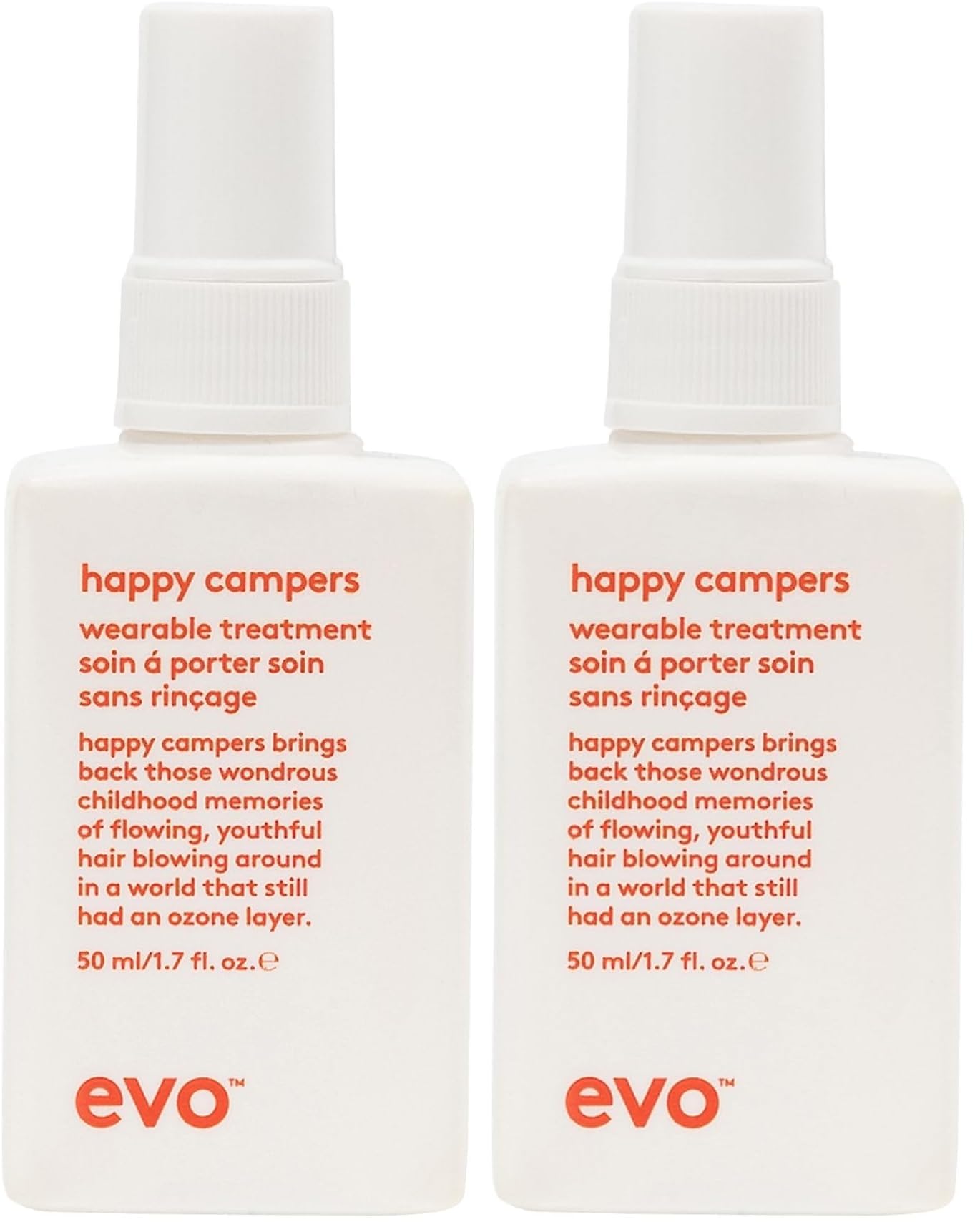 EVO Happy Campers wearable treatment on damp hair improves manageability