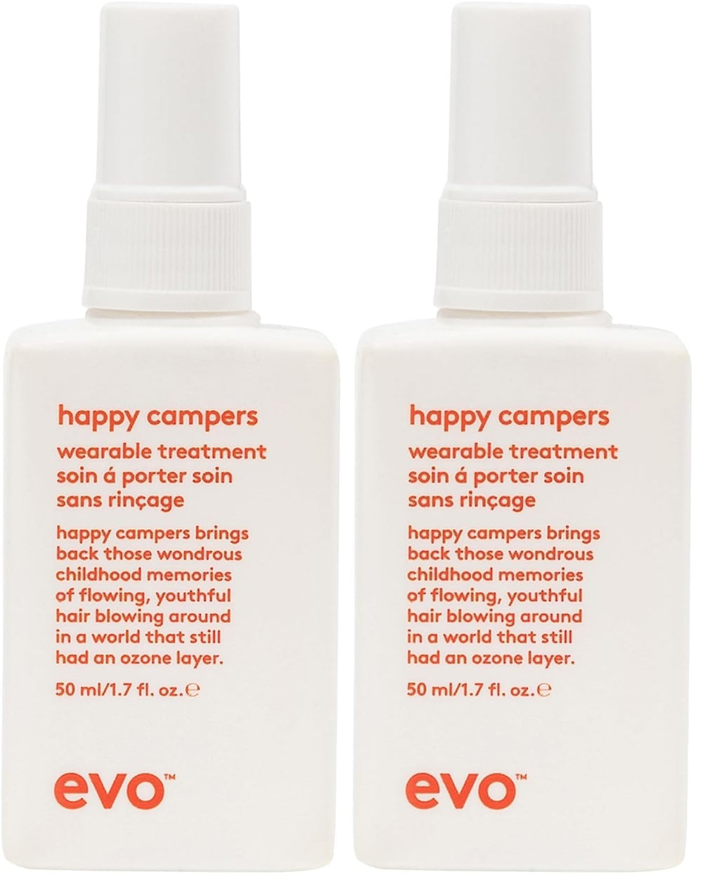 EVO Happy Campers wearable treatment on damp hair improves manageability