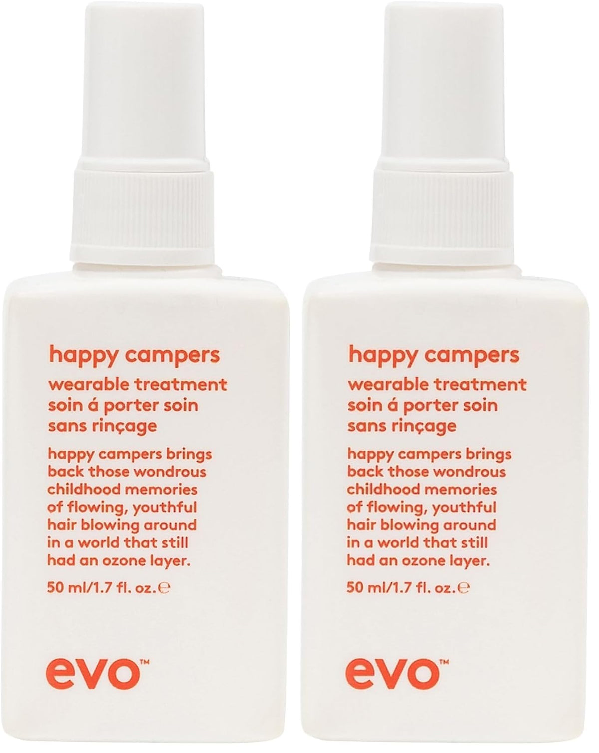 EVO Happy Campers wearable treatment on damp hair improves manageability