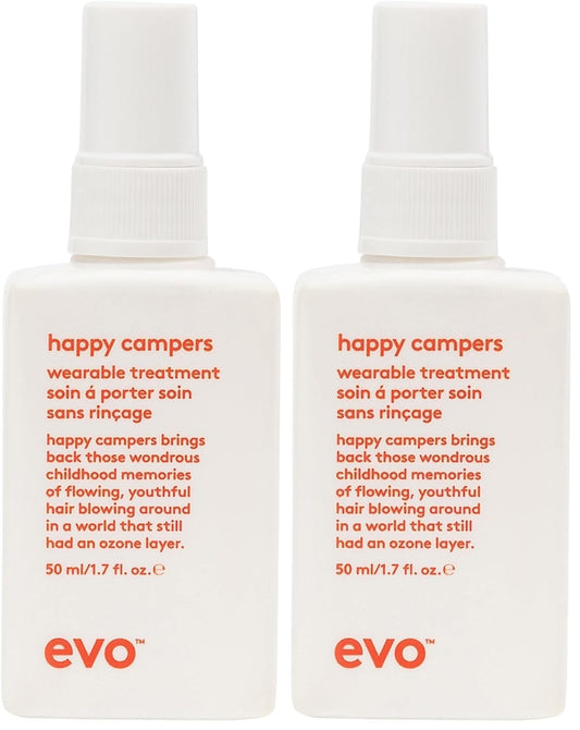 EVO Happy Campers wearable treatment on damp hair improves manageability