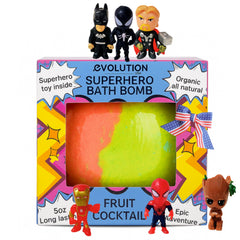 EvolutionUSA epic superhero bath bomb package with gift ready packaging