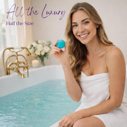 EvolutionUSA mini bath bombs collection offering gentle pampering in a compact kit