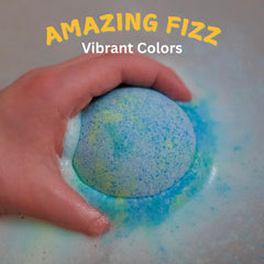 EvolutionUSA space bath bomb spaceship toy inside for imaginative space play.