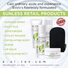 Evolv self-tanner being spread on arm for even coverage.