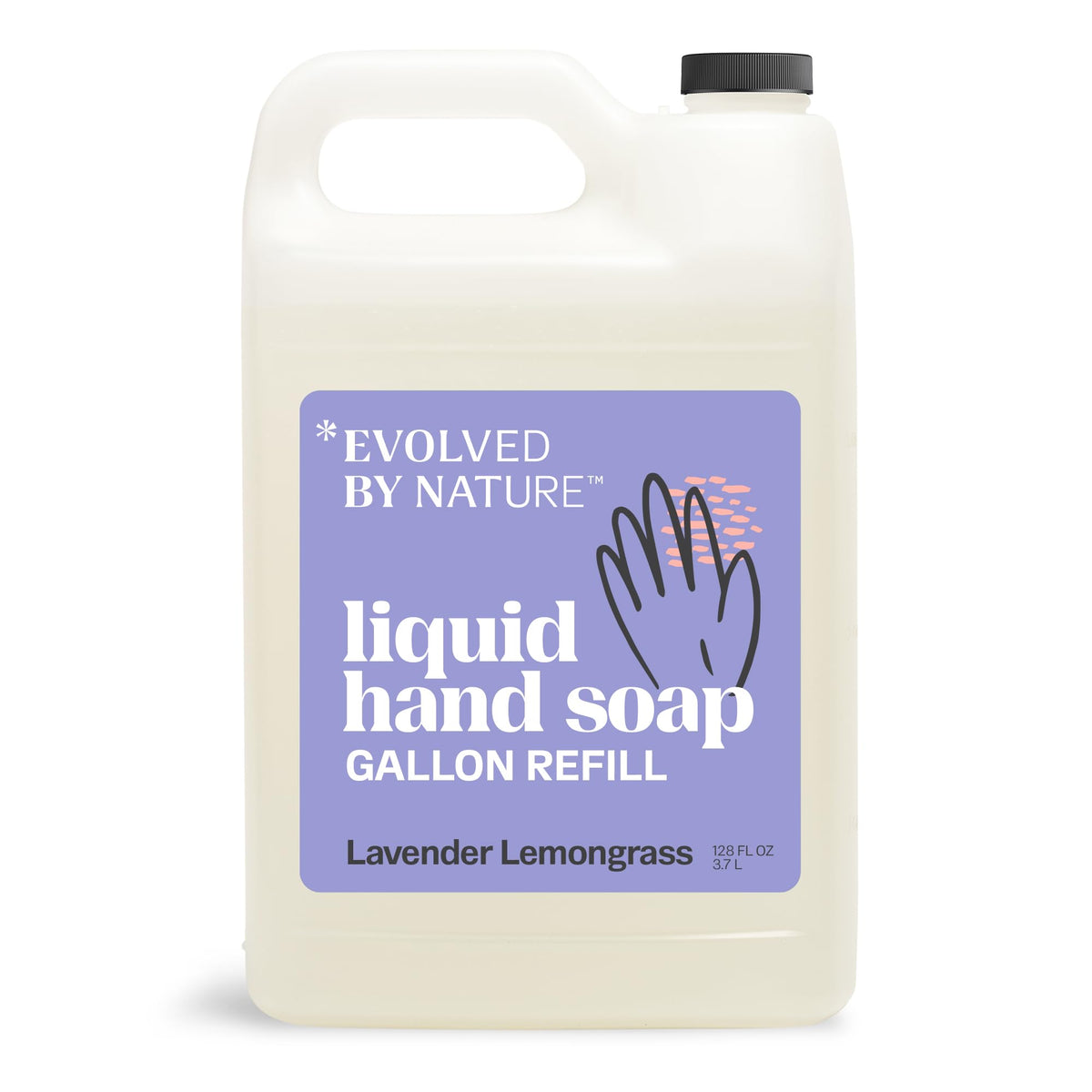 EVOLVED BY NATURE lavender lemongrass hand soap refill pour for easy replenishment