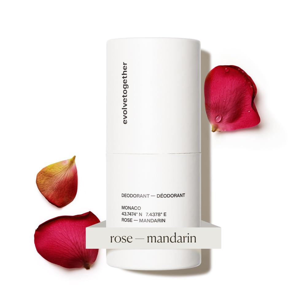 evolvetogether Monaco rose mandarin oud patchouli deodorant stick for a sophisticated daily scent