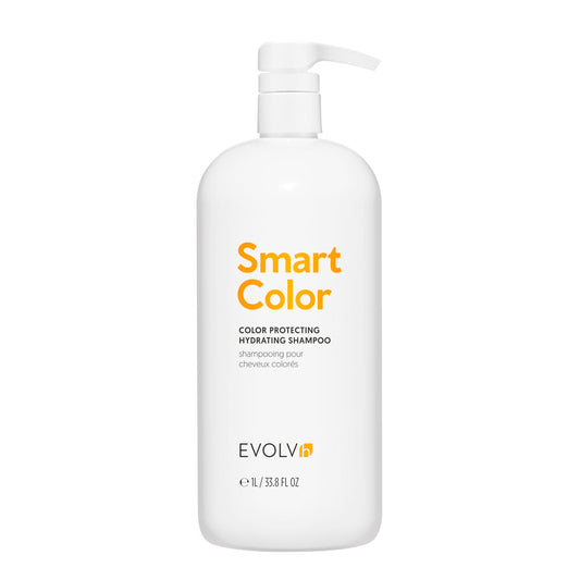 EVOLVh SmartColor Protecting Shampoo bottle showing color-safe cleansing benefits