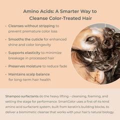 EVOLVh SmartColor Shampoo label graphic highlights eco-friendly ingredients.