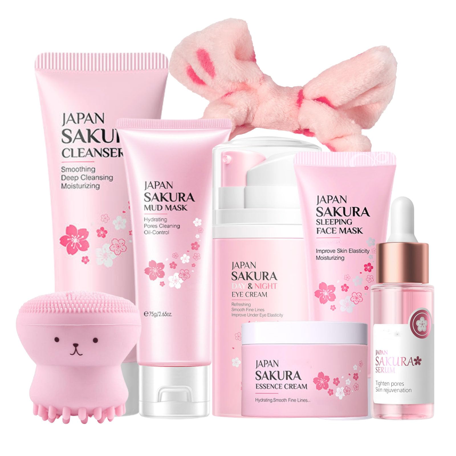Evolvique Japan Sakura skincare set packaging, gift-ready for teens