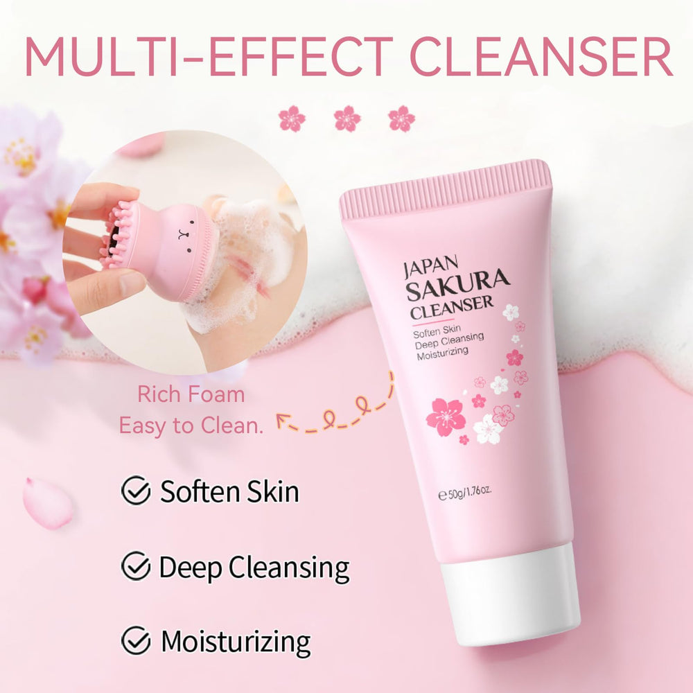 Evolvique Sakura cleanser travel size image—gentle cleansing to start your routine.