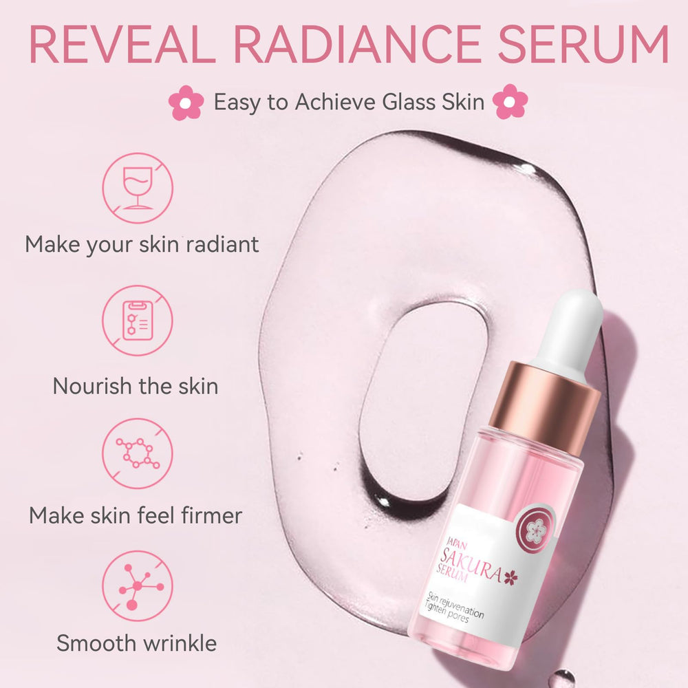 Evolvique Sakura hydrating serum close-up—boosts moisture for dry teen skin.