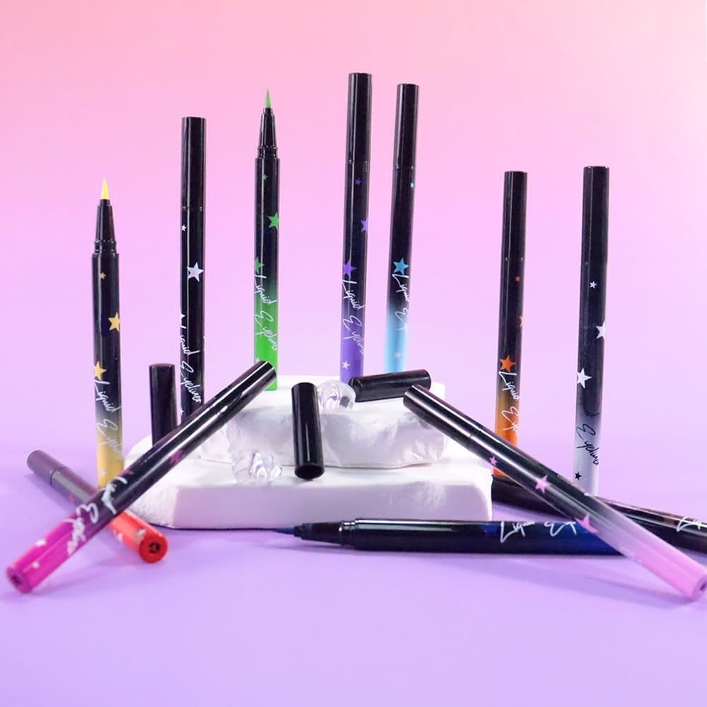 evpct colorful eyeliner set for cosplay and creative makeup looks