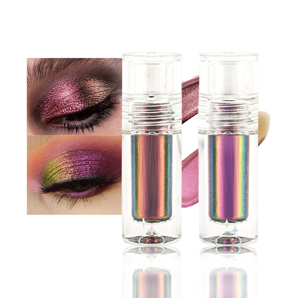 evpct mermaid purple gold duochrome eyeshadow shows color-shift shimmer for dynamic looks