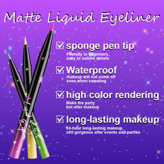 evpct orange matte liquid eyeliner close-up for playful festival makeup