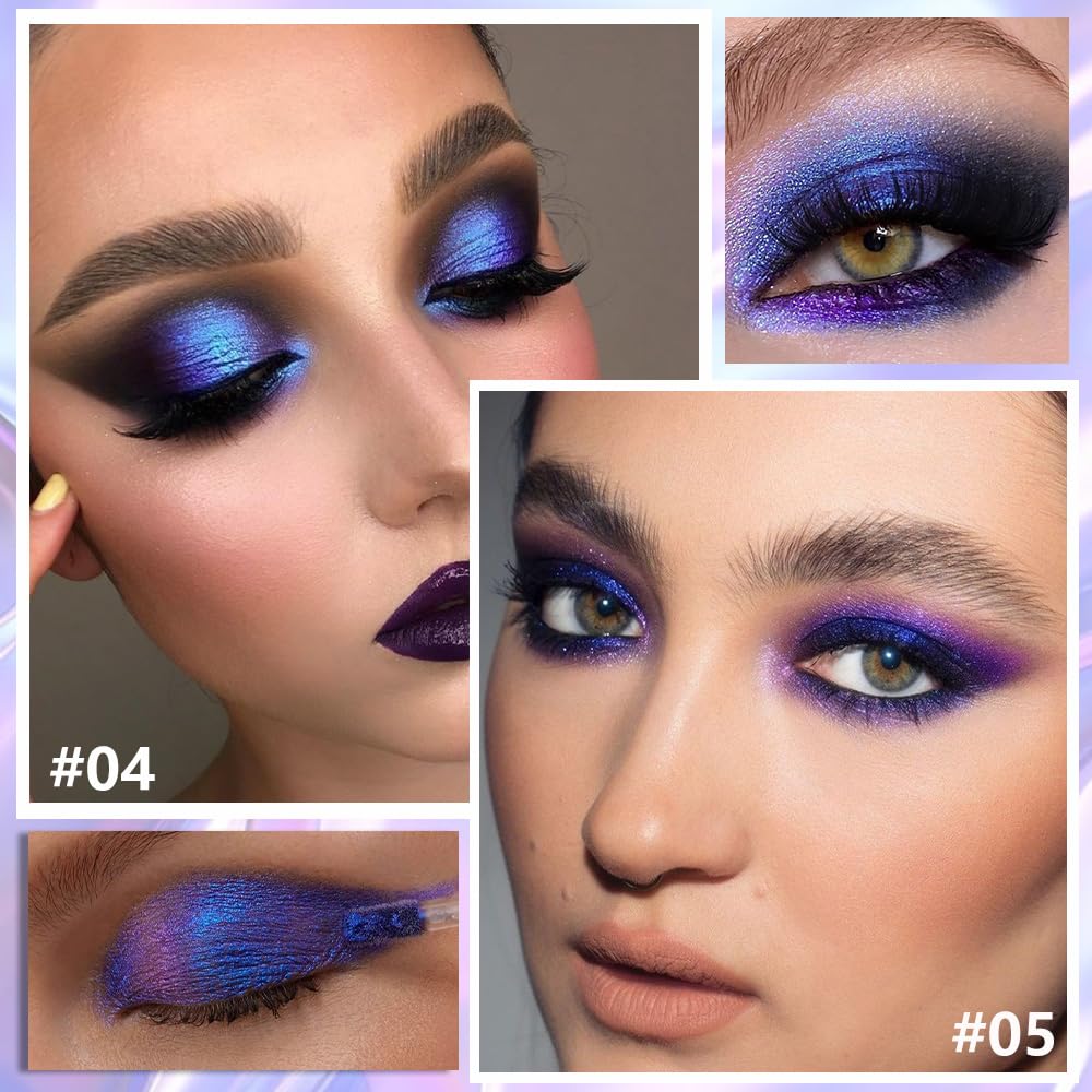 evpct Royal Sapphire Blue multichrome glitter closeup highlights radiant sparkle