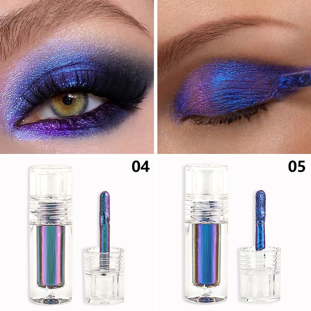 evpct Royal Sapphire Blue swatches on skin reveal vibrant multichrome shimmer