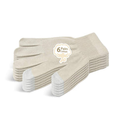 Evridwear unisex moisturizing cotton gloves, close-up, showing premium soft cotton for comfortable moisture.