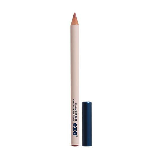 EXA All Smiles Bare Lip Liner packaging highlights waterproof, long-wear definition.