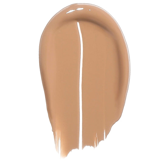 EXA Beauty Dawn 370 texture swatch shows silky, buildable coverage.