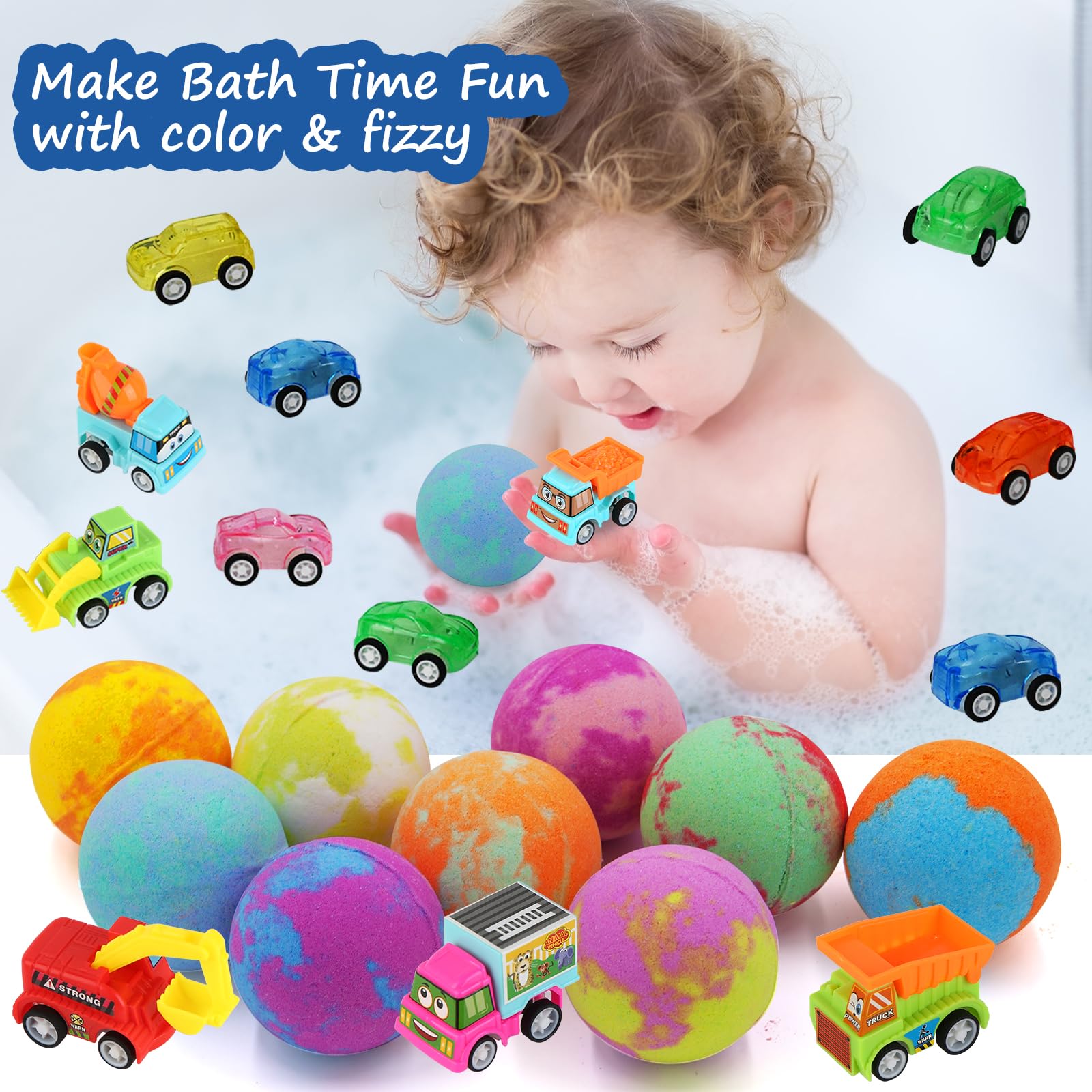 Excalla orange fragrance bath bomb with bright aroma and bubbles