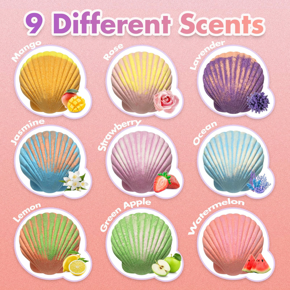 Excalla Mermaid Bath Bombs are organic and paraben-free.